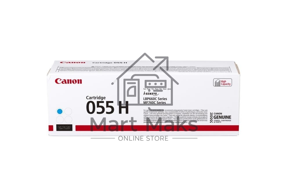 Картридж лазерный Canon 055 H C (3019C002) голубой (5900стр.) для Canon i-SENSYS серий MF740, LBP660