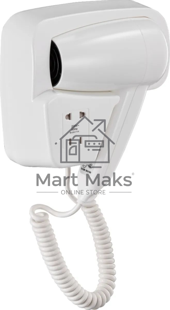 Фен для волос Puff-1200B 1405.002 1.2кВт белый с доп. розеткой