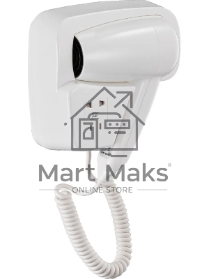 Фен для волос Puff-1200B 1405.002 1.2кВт белый с доп. розеткой