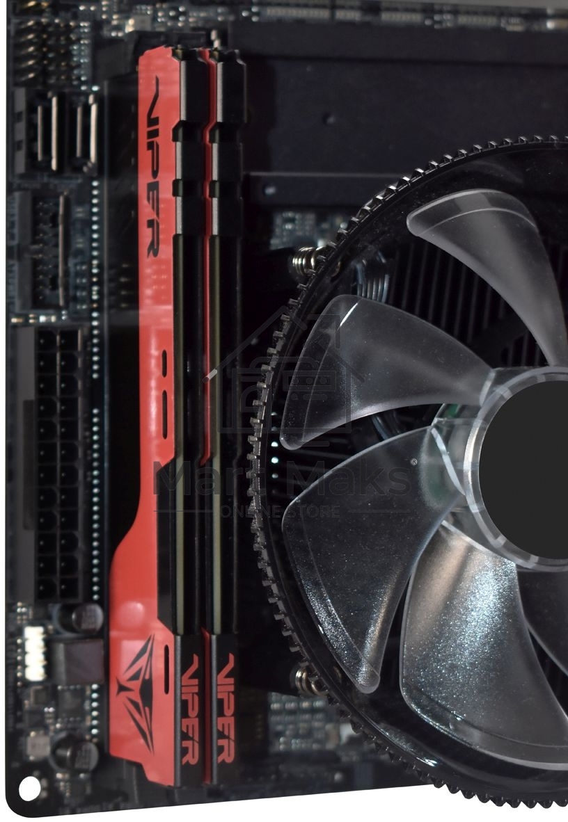 Оперативная память Patriot Viper Elite II, DDR4, 32GB (1x32 GB), 3200 MHz, CL18, DIMM, радиатор, красный, черный
