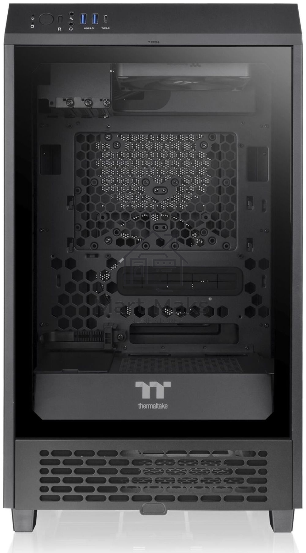 Компьютерный корпус Thermaltake The Tower 200 черный без БП miniITX 11x120mm 5x140mm 2xUSB3.0 audio bott PSU