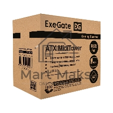 Компьютерный корпус Miditower ExeGate EVO-9211-800NPX (ATX, БП 800NPX с вент. 12см, с окном, 2хUSB+1хUSB3.0, HD аудио, черный, 1 вент. с RGb подсветкой)