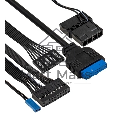 Планка портов в корпус 2xUSB 3.0 ExeGate BrctUSB3-2A (USB 3.0 20pin (IDC 20pin F) --> 2x USB 3.0 Af, кабель 20 см)