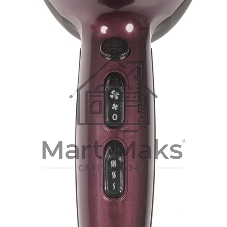 Фен Delta DL-0937 черный/бордовый, 2000 Вт, ионизация