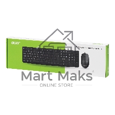 Комплект клавиатура+мышь Acer OMW141 проводной, USB, 1200 DPI, чёрный