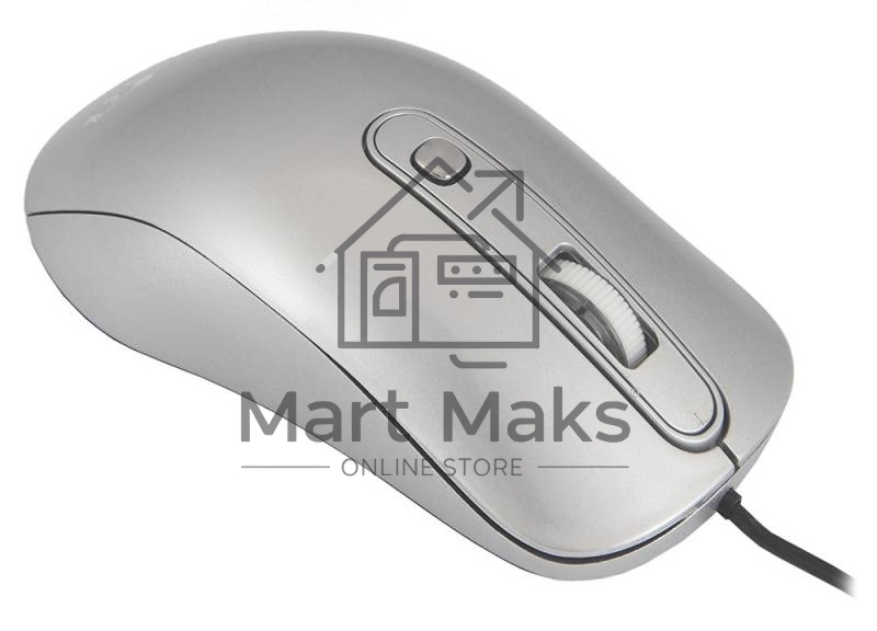 Мышь проводная Oklick 155M серебристый, 1600 dpi, USB, кнопки - 4