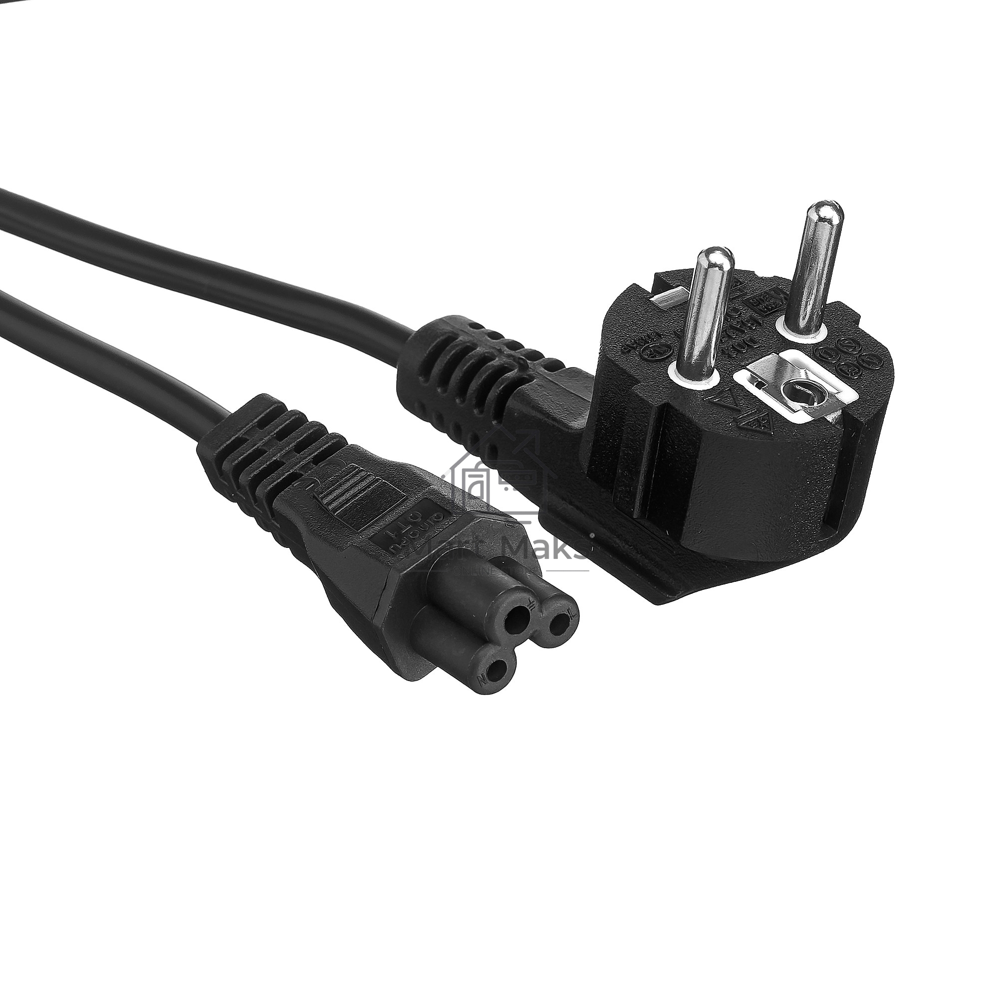 Кабель питания ноутбуков ExeGate Power PC5-1,8P (Евровилка Schuko->С5) VDE-250V-3*0.5-CU, 6A, 1.8м