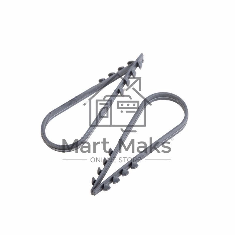 Дюбель-хомут нейлоновый PROconnect 19-25 мм, серый, упаковка 100 шт.