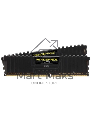 Оперативная память Corsair Vengeance LPX, DDR4, 16Gb (2x8 Gb), 3600 MHz, CL18, радиатор, черный