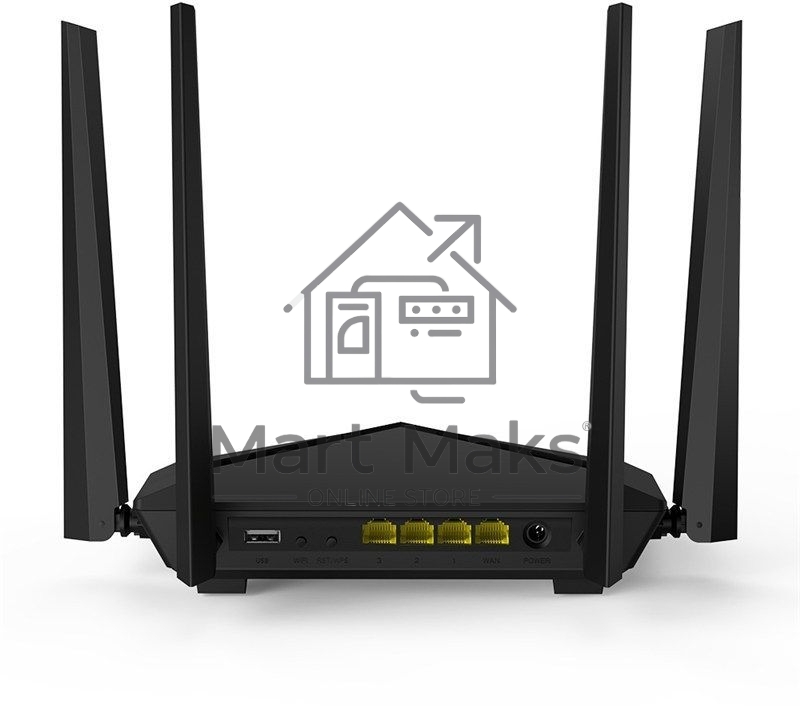 Двухдиапазонный AC1200 Гигабитный WiFi Маршрутизатор Tenda AC10U (AC 1200, LAN 3*10/100/1000, USB 2.0), 4 антенны 5dBi