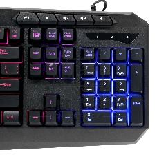 Клавиатура с подсветкой Gembird KB-G420L, USB, черный, 114 кл., м/медиа, Rainbow, кабель 1.5м