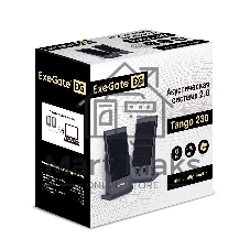 Акустическая система 2.0 ExeGate EX287056RUS Tango 230 (питание USB, 2х3Вт (Вт RMS), 80-20000Гц, черный)