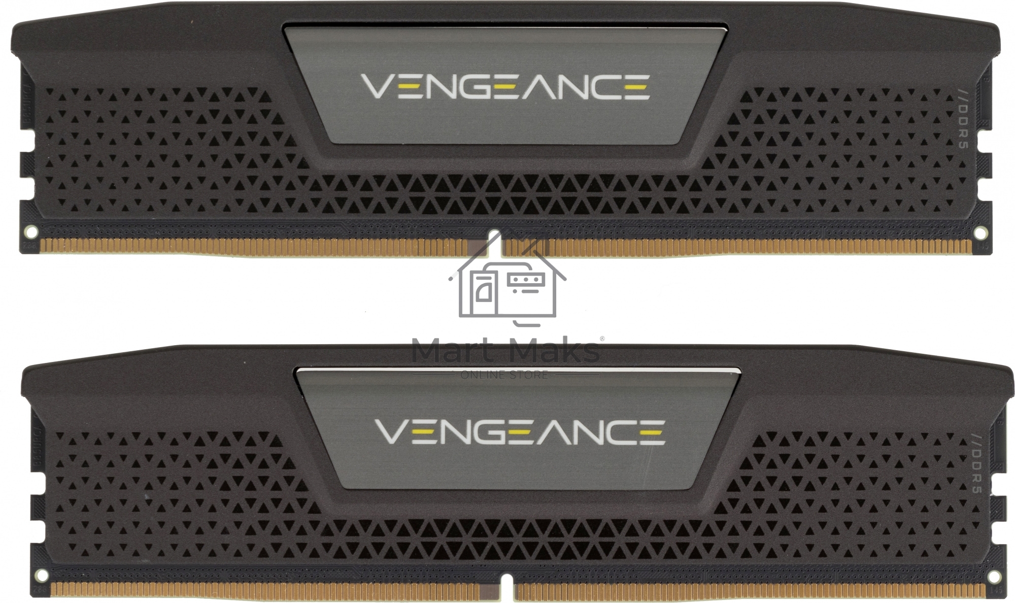 Оперативная память Corsair Vengeance, DDR5, 32GB (2x16 GB), 5200 MHz, CL40, DIMM, радиатор, черный