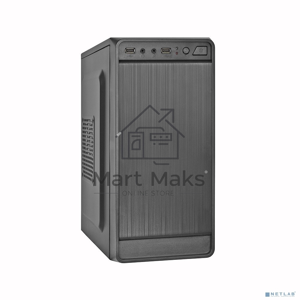 Компьютерный корпус Exegate EX283124RUS  Minitower ExeGate BAA-108 Black, mATX, <AAA450, 80mm>, 2*USB, Audio
