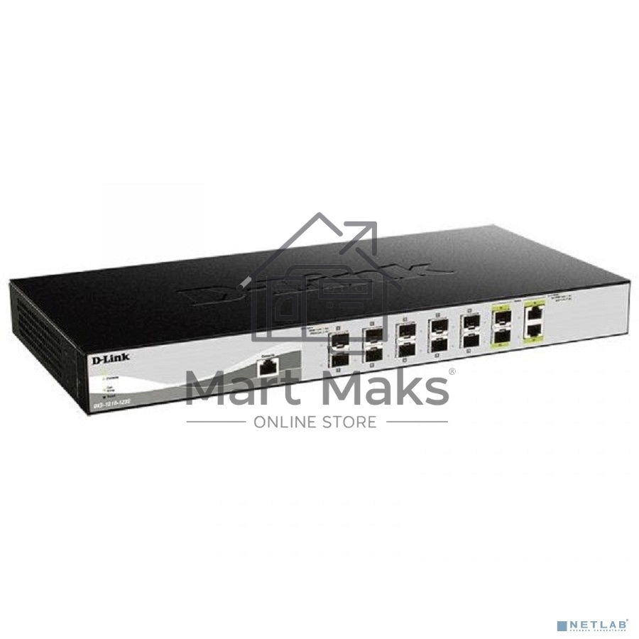 Настраиваемый L2+ коммутатор D-Link DXS-1210-12SC/B1A PROJ с 10 портами 10GBase-X SFP+ и 2 комбо?портами 10GBase-T/SFP+