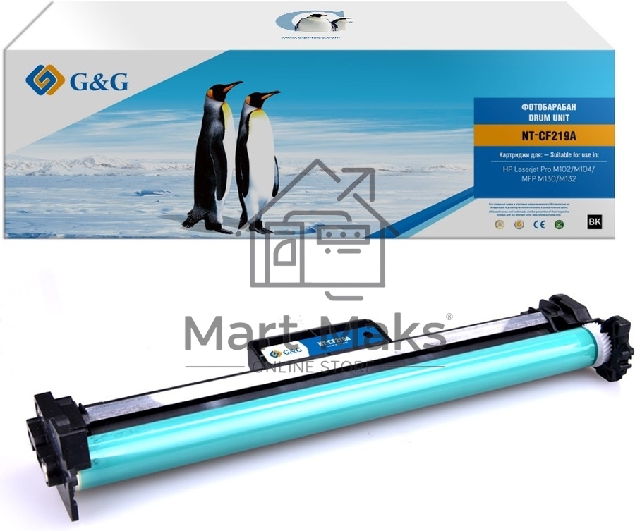 Блок фотобарабана G&G GG-CF219A ч/б:12000стр. для LJ Pro M102/M104/MFP M130/M132 HP