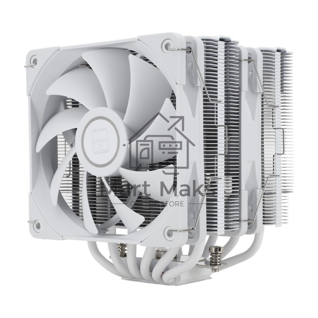 Кулер для процессора Thermalright Peerless Assassin 120 White (4-pin PWM, 157mm, Ni/CU, 6x6mm, 2x120mm, 66.17CFM, 25.6dBA, 1550RPM, S: 1700, 1200, 20XX, 115X, AM5, AM4)