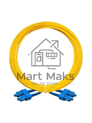 Патч-корд волоконно-оптический ExeGate FC-D-9-SC-SC-5M-LSZH (Шнур ВО SM 9/125 (OS2/G.652.D), SC/UPC-SC/UPC, Duplex, LSZH, 5м)