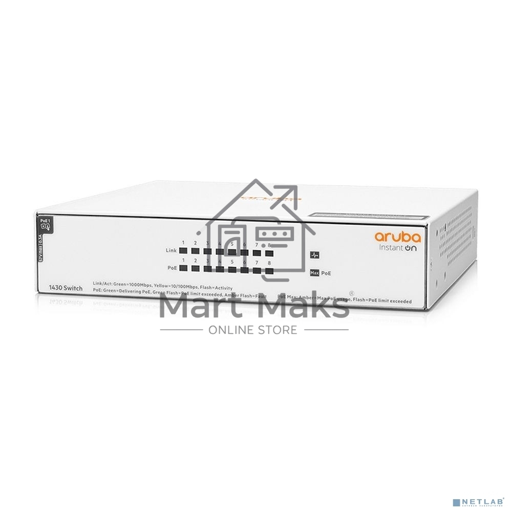 Коммутатор HPE Aruba Instant On 1430 8G Class4 PoE 64W Switch Switch