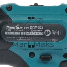 Дрель акк. Makita DDF453SYX5 (190497)18В 1х1.5Ач Li-ion БЗП