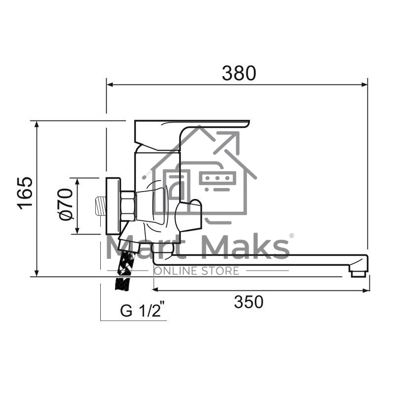 Смеситель для ванны SL133-006E SL133-006E