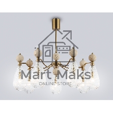 Люстра Ambrella light LH53287/7 BS/CL латунь/прозрачный E14*7 max 40W D815*900