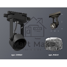 Светильник Ambrella light XT6602061 PBK/BK черный полированный/тонированный MR16 GU10 (C6602, N6151)