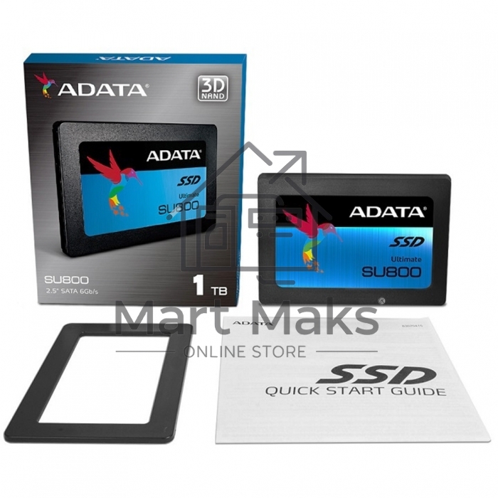 Накопитель SSD ADATA SU800, 1Tb, SATA III, 2.5