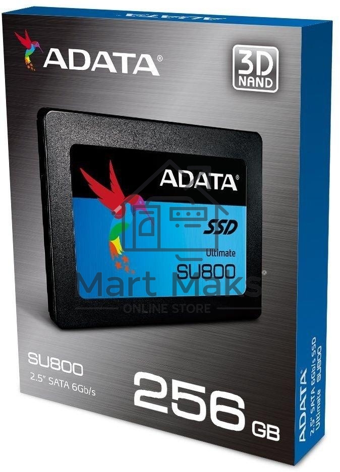 Накопитель SSD ADATA SU800, 256Gb, SATA III, 2.5