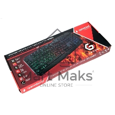 Клавиатура с подсветкой Gembird KB-G420L, USB, черный, 114 кл., м/медиа, Rainbow, кабель 1.5м