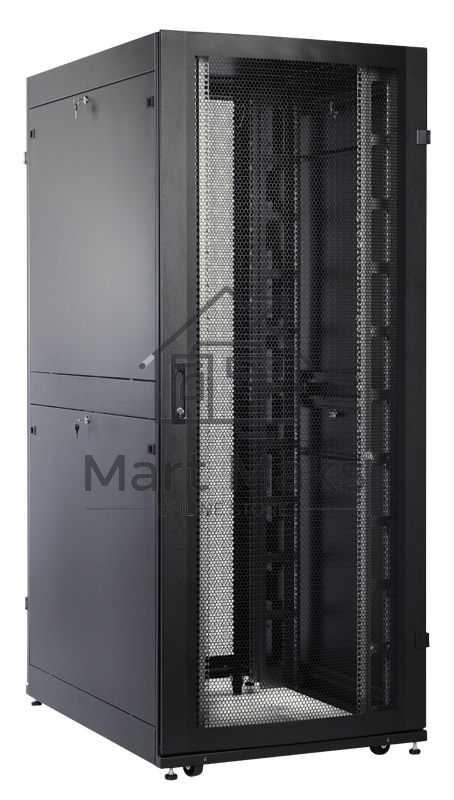 Шкаф серверный ПРОФ напольный 48U (800x1000) дверь перфор., задние двойные