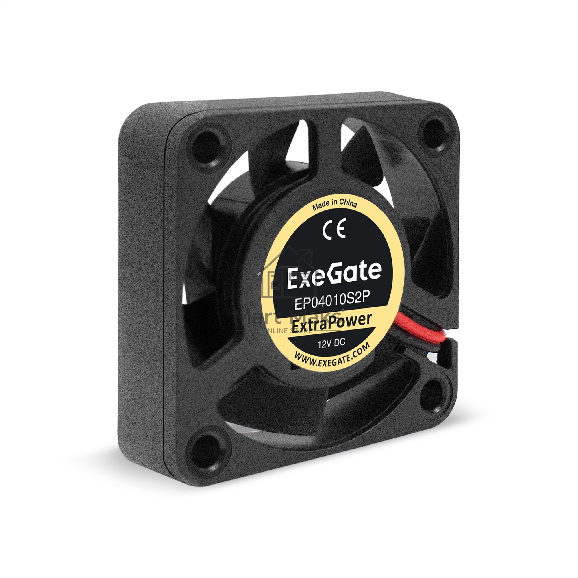 Вентилятор для корпуса ExeGate ExtraPower EP04010S2P черный, 40 мм, 7500 об/мин, 36 дБ, 2 pin