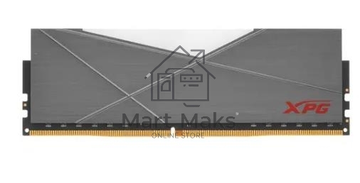 Оперативная память XPG Spectrix D50 RGB, DDR4, 16GB (1x16GB), 3200MHz, CL16, UDIMM, с радиатором, RGB, серый