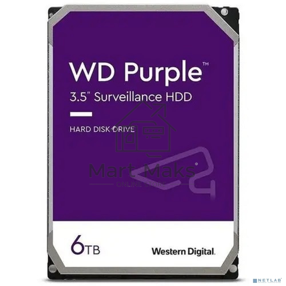 Жесткий диск Western Digital 6TB SATA-IIISurveillance Purple (5400rpm) 256Mb 3.5