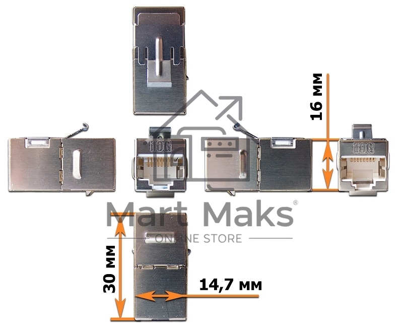 Модуль Lanmaster LAN-KCP45S6A RJ-45 Screened Cat 6A Keystone