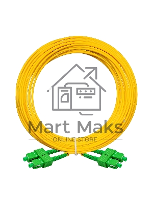 Патч-корд волоконно-оптический ExeGate FC-D-9-SC/APC-SC/APC-10M-LSZH (Шнур ВО SM 9/125 (OS2/G.652.D), SC/APC-SC/APC, Duplex, LSZH, 10м)
