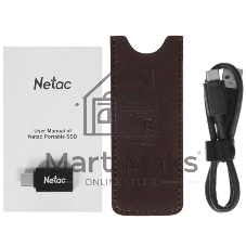 Внешний SSD Netac Z SLIM, 2TB, USB 3.2 Gen 2 Type-C, R/W 550/480, черный