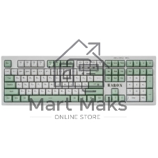 Клавиатура Defender Karon GK-129 проводная, USB Type-A, белый/зеленый