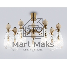 Люстра Ambrella light LH53287/7 BS/CL латунь/прозрачный E14*7 max 40W D815*900