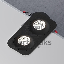 15277/LED / Светильник встраиваемый 20W 4000K черный IP44
