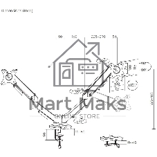 Кронштейн для мониторов Cactus CS-VM-MG-82-BK черный/белый 17