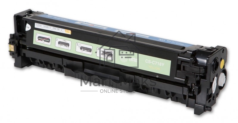 Картридж лазерный Cactus CS-C718Y жёлтый (2900 стр.) для Canon i-Sensys MF8330/MF8340/MF8350/MF8360/MF8540/MF8580/LBP7200/7210/7660/7680