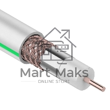 Кабель коаксиальный Rexant SAT 703B, 75 Ом, Cu/Al/Cu, 75%, бухта 20 м, белый