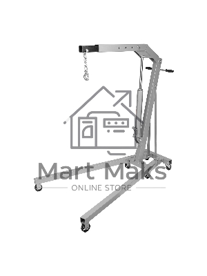 Кран гидравлический Matrix 1 т, h подъема 25–2060 мм, складной (комплект из 2 частей)