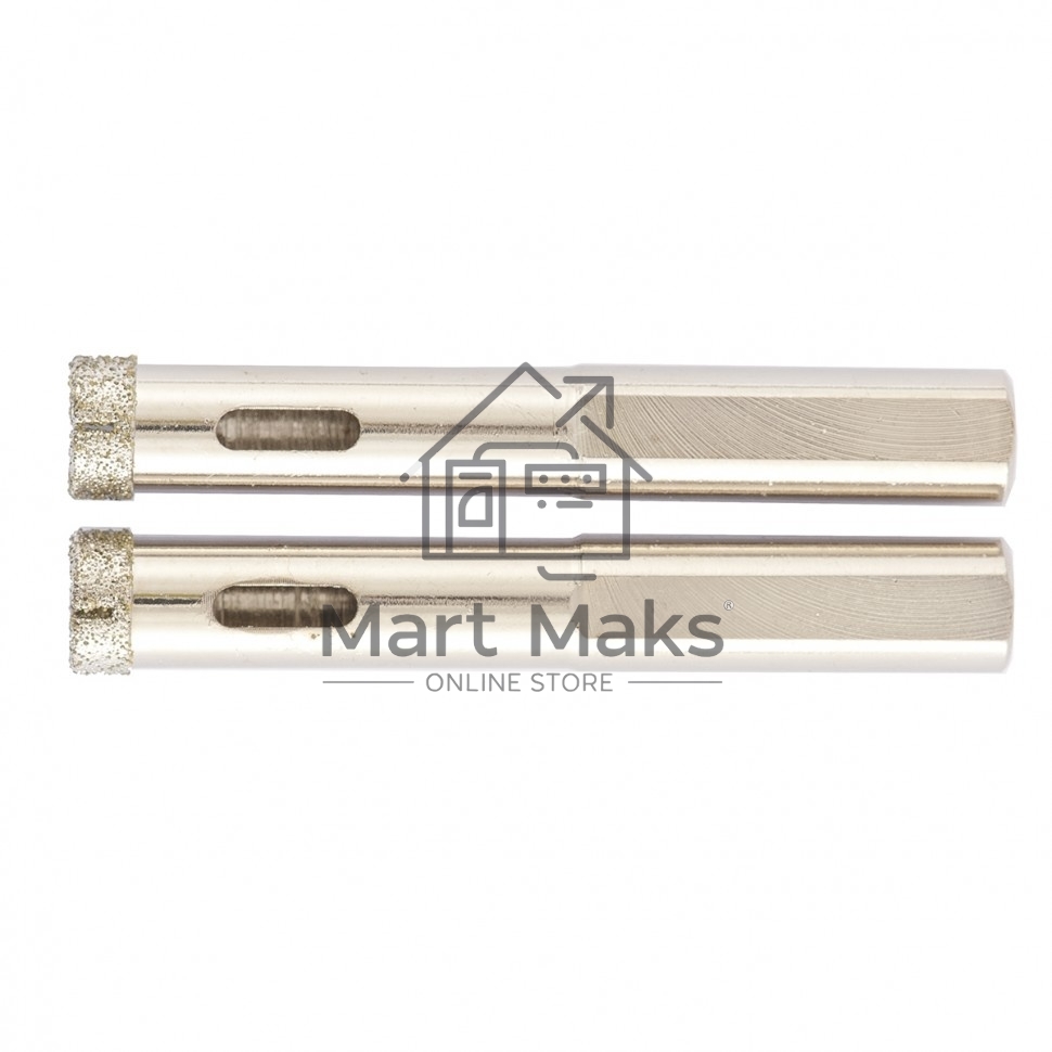 Сверло алмазное Matrix по керамограниту, 8 х 67 мм, 3-гранный хвостовик 2 шт.