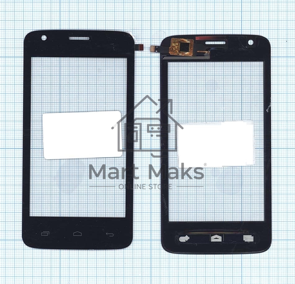 Сенсорное стекло (тачскрин) для Micromax Q325, черное
