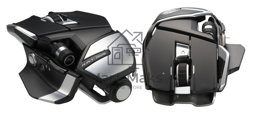 Мышь беспроводная/проводная Mad Catz R.A.T. DWS черный, 16000 dpi, радиоканал, Bluetooth, USB, кнопки - 14