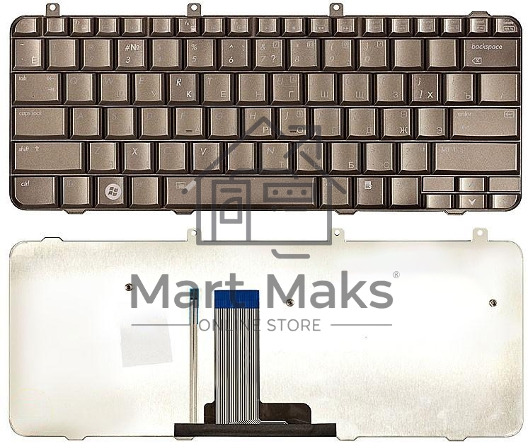 Клавиатура для ноутбука HP Pavilion DV3-1000 DV3z-1000 бронза с подсветкой