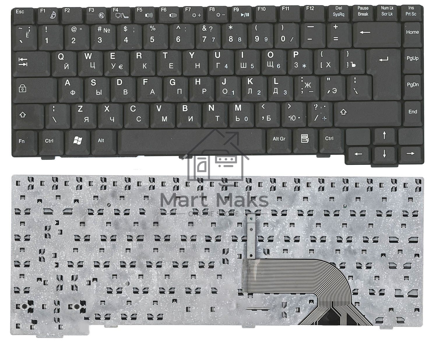 Клавиатура для ноутбука Fujitsu Siemens Amilo M6450 M6450G черная