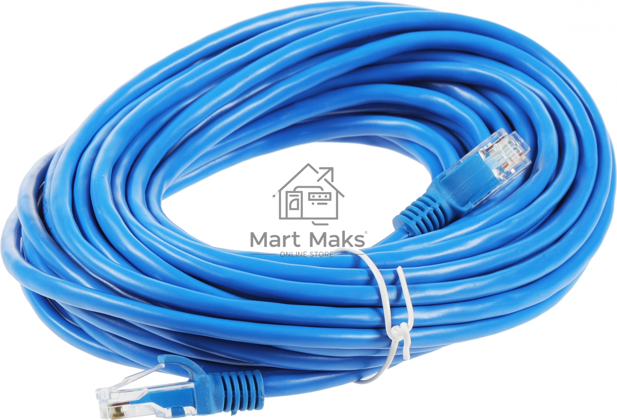 Патч-корд UTP Cablexpert PP12-10M/B кат.5e, 10м, литой, многожильный (синий)